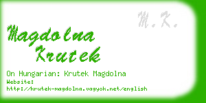 magdolna krutek business card